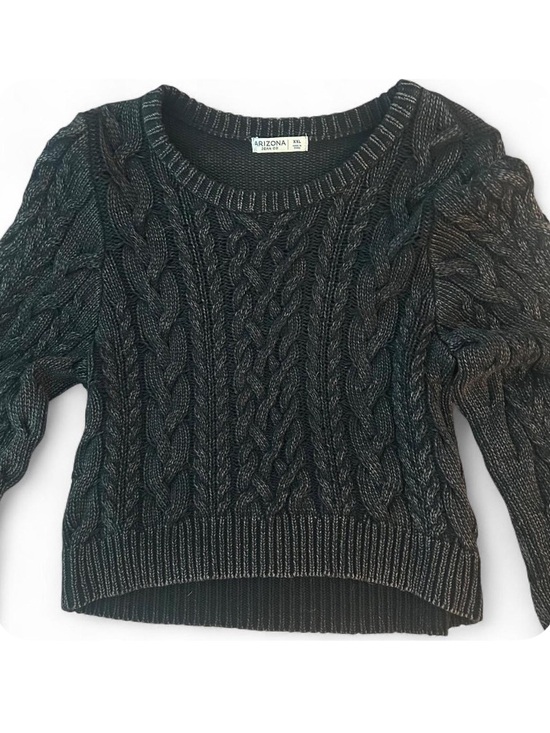 Arizona Jean Company Sweaters - Cable Knit Sweater Cozy Y2K Dark Academia Fisherman Knit Sweater XXL